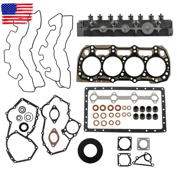 DURAFORCE For Perkins 404D-22T 104-22 404C 2.2L Engine Cylinder head+Full Gasket Kit