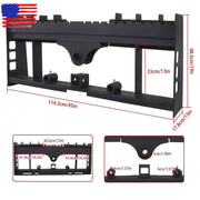 DURAFORCE Heavy-Duty Skid Steer Pallet Fork Frame W/Receiver Hitch & Spear Sleeves 2500LBS