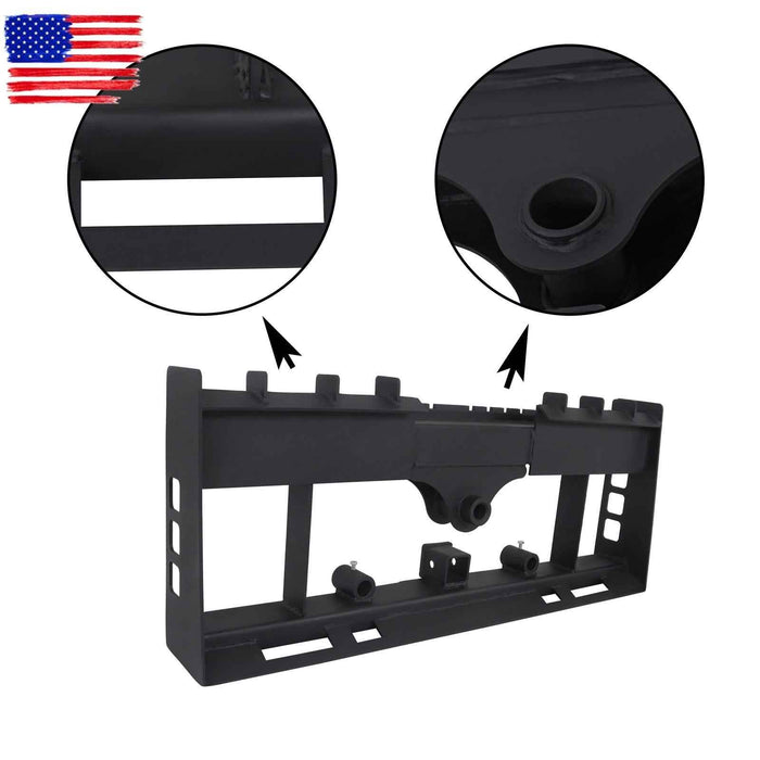 DURAFORCE Heavy-Duty Skid Steer Pallet Fork Frame W/Receiver Hitch & Spear Sleeves 2500LBS