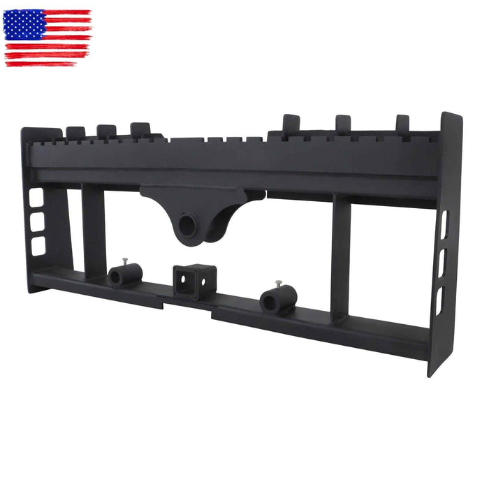 DURAFORCE Heavy-Duty Skid Steer Pallet Fork Frame W/Receiver Hitch & Spear Sleeves 2500LBS