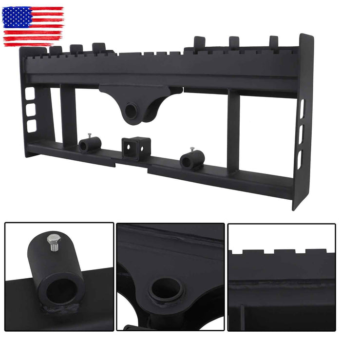 DURAFORCE Heavy-Duty Skid Steer Pallet Fork Frame W/Receiver Hitch & Spear Sleeves 2500LBS