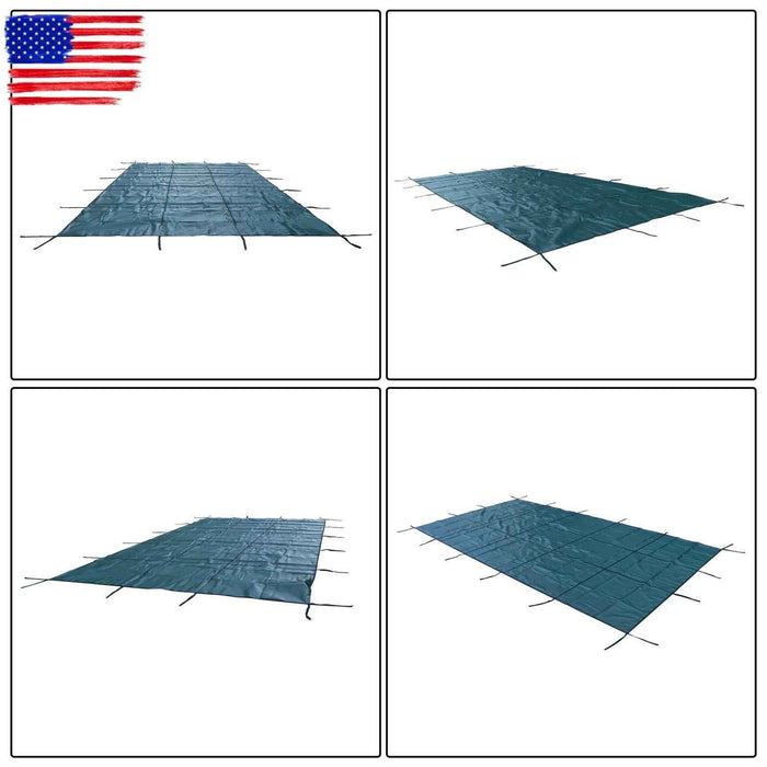 DURAFORCE Pool Safety Cover for Inground Pools 12x24 Ft Rectangle, Winter In Ground Pool
