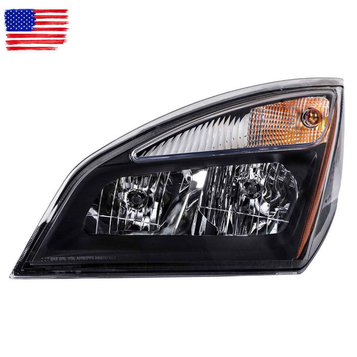 DURAFORCE Headlamp For Freightliner Cascadia 2018-24 Halogen Bulb Driver Left A6601512002