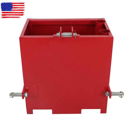 DURAFORCE Ballast Box 3 Point Category 1 Tractor Loader 2" Hitches Quick Tach Attachment
