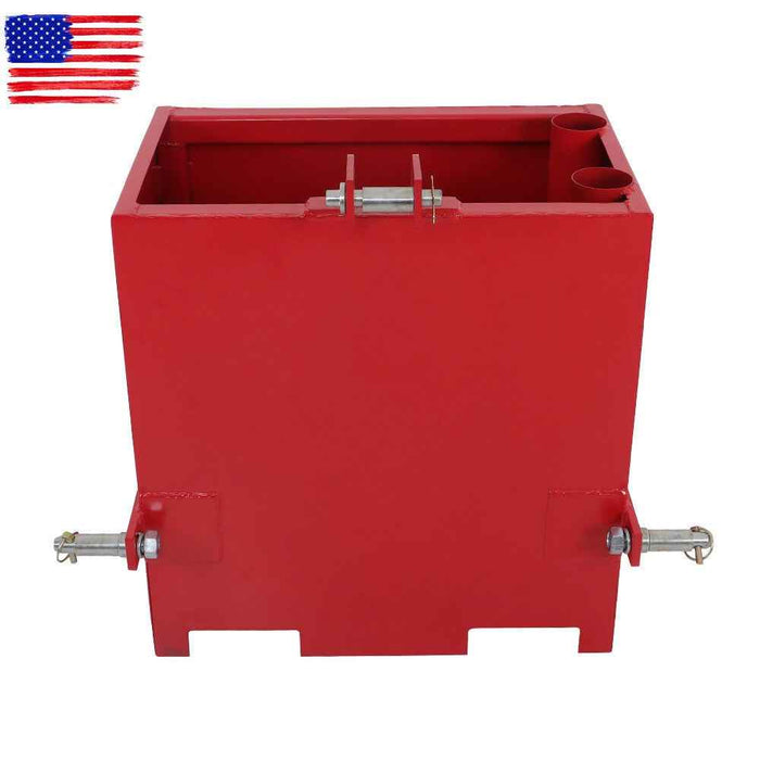 DURAFORCE Ballast Box 3 Point Category 1 Tractor Loader 2" Hitches Quick Tach Attachment