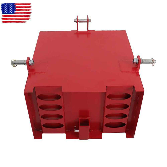 DURAFORCE Ballast Box 3 Point Category 1 Tractor Loader 2" Hitches Quick Tach Attachment