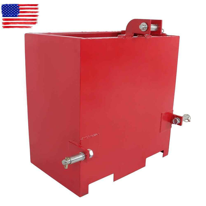 DURAFORCE Ballast Box 3 Point Category 1 Tractor Loader 2" Hitches Quick Tach Attachment
