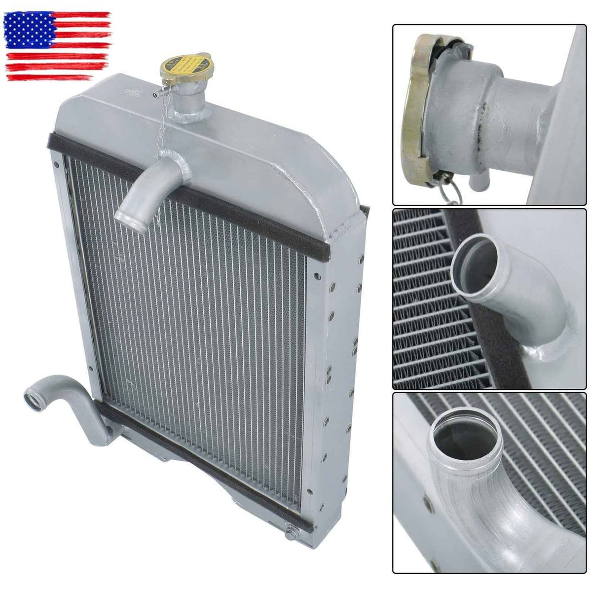 8n8005 Radiator 2 Row Aluminum Cooling Radiator For Ford Tractor Radiator 2N 8N 9N ...
