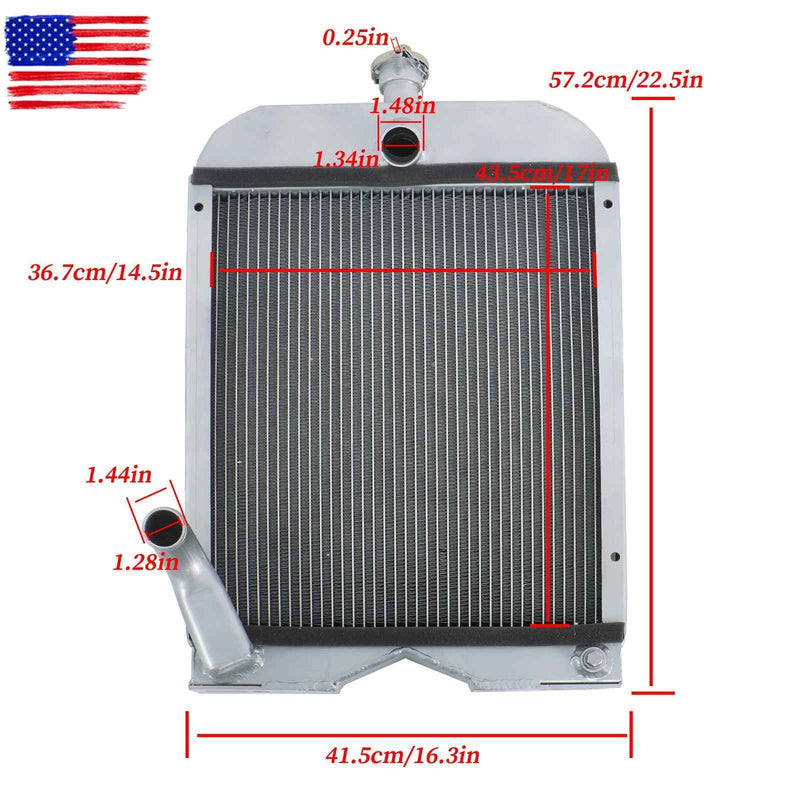 DURAFORCE 2 Row Aluminum Cooling Radiator For Ford Tractor Radiator 2N 8N 9N Model 8N8005