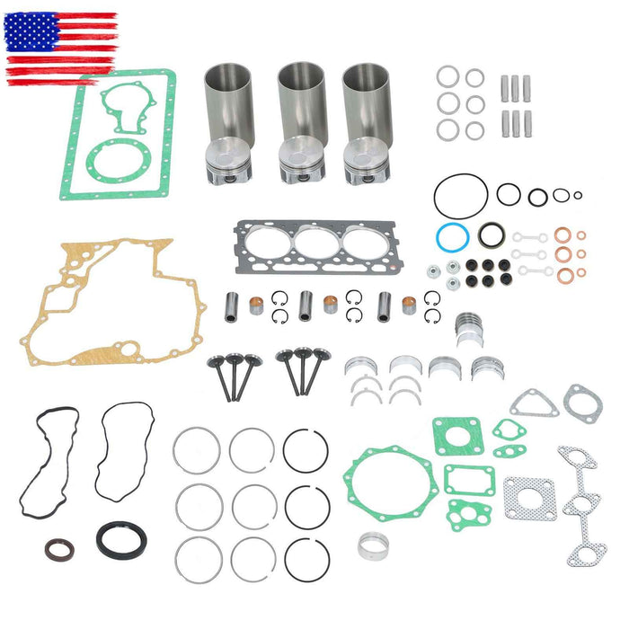 DURAFORCE For Kubota D902 Engine 3 Cylinders STD Overhaul Rebuild Kit BX2360 BX23S Tractor