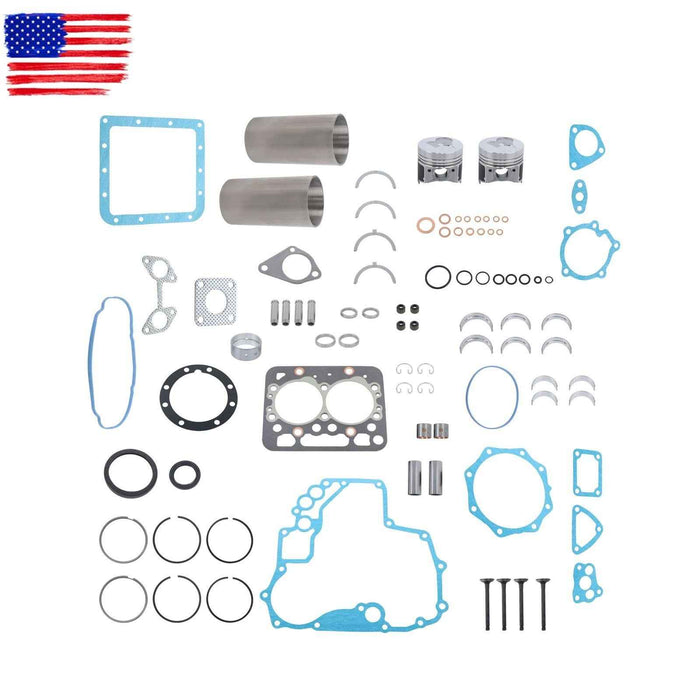 DURAFORCE Engine Rebuild Kit Z482 Overhaul Set With Liner For KUBOTA T1600H Tractor