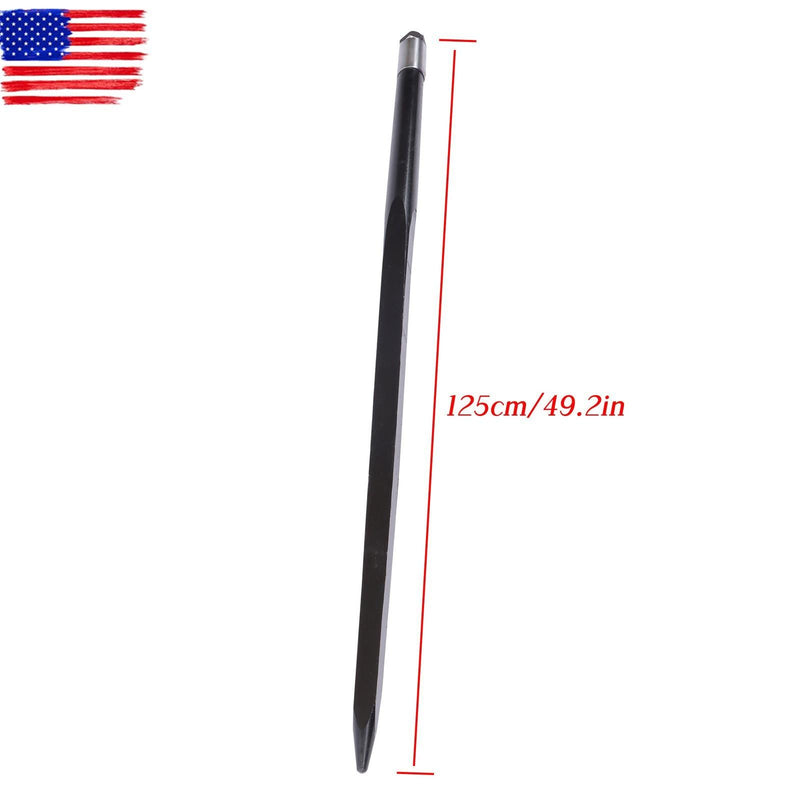 DURAFORCE 2 ×Square Hay Spike Bale Spear 49" Wide Tine Spike 4500lb Capacity For Tractor