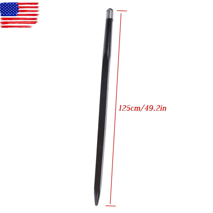 DURAFORCE 2 ×Square Hay Spike Bale Spear 49" Wide Tine Spike 4500lb Capacity For Tractor