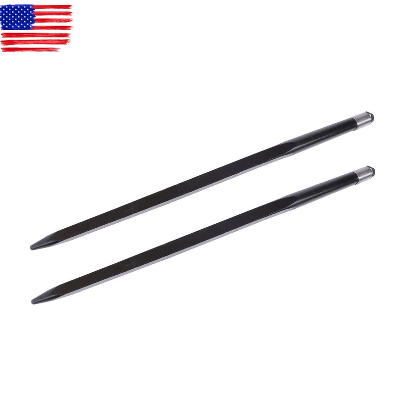 DURAFORCE 2 ×Square Hay Spike Bale Spear 49" Wide Tine Spike 4500lb Capacity For Tractor
