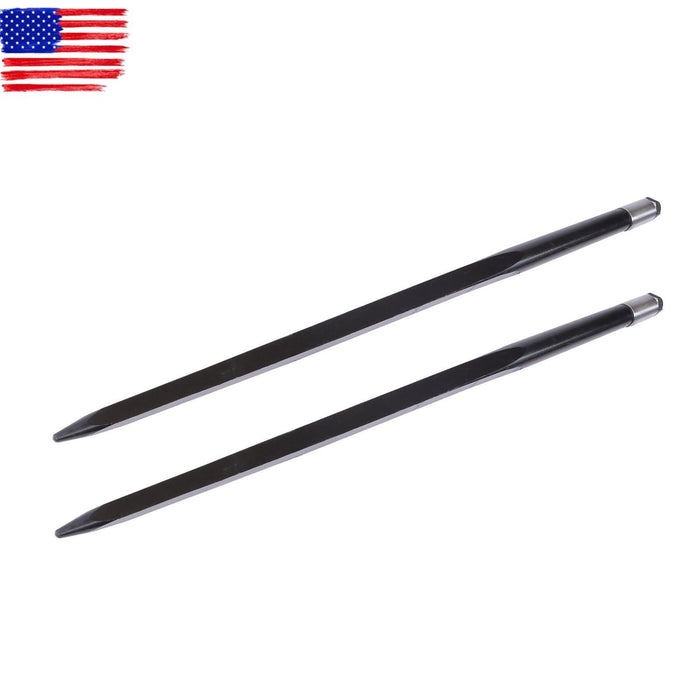 DURAFORCE 2 ×Square Hay Spike Bale Spear 49" Wide Tine Spike 4500lb Capacity For Tractor