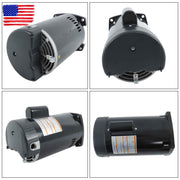 DURAFORCE Black 3450 RPM Square Flange Pool Pump Motor B2852 3/4 HP 60 HZ 56Y Frame