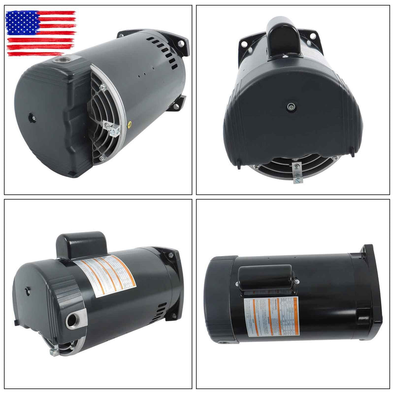 DURAFORCE Black 3450 RPM Square Flange Pool Pump Motor B2852 3/4 HP 60 HZ 56Y Frame