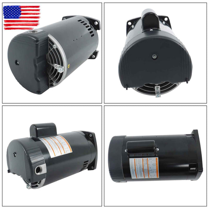 DURAFORCE Black 3450 RPM Square Flange Pool Pump Motor B2852 3/4 HP 60 HZ 56Y Frame