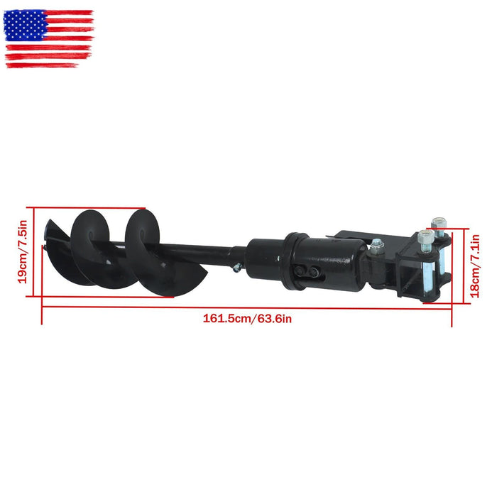 DURAFORCE 300mm Diameter Auger Drill Fit For 1Ton-1.5Ton Mini Excavator Small Digger 2Pins
