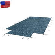 DURAFORCE Above Inground Swimming Pool Heavy Safety Cover 20×38FT With 4×8FT Right Step