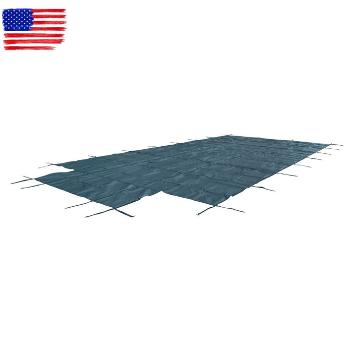 DURAFORCE Above Inground Swimming Pool Heavy Safety Cover 20×38FT With 4×8FT Right Step
