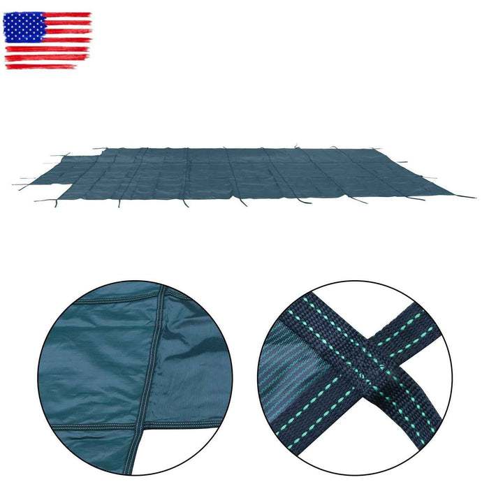 DURAFORCE Above Inground Swimming Pool Heavy Safety Cover 20×38FT With 4×8FT Right Step