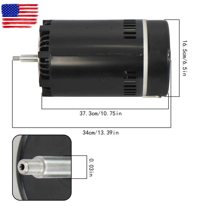 DURAFORCE Single Speed Swimming Pool Motor 3450 RPM 56J Frame B228SE Pool Pump Motor 1 HP
