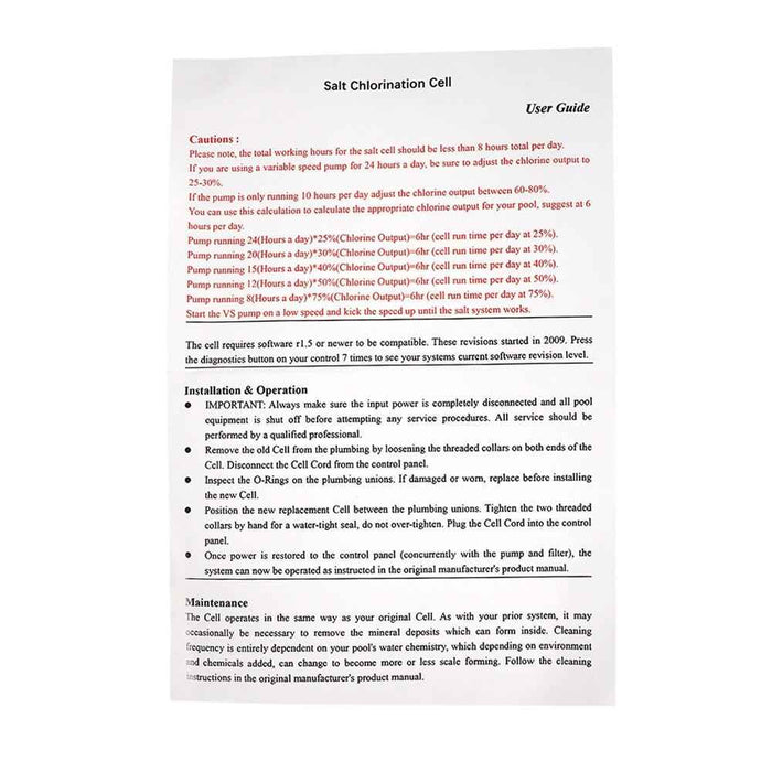 DURAFORCE For Hayward W3T-CELL-3 15,000 Gallons Swimming Pool Salt Chlorine Generator