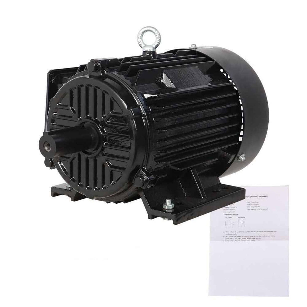 3 Phase Electric Motor 1800 RPM TEFC 230/460 Volt Severe Duty 5 HP ...