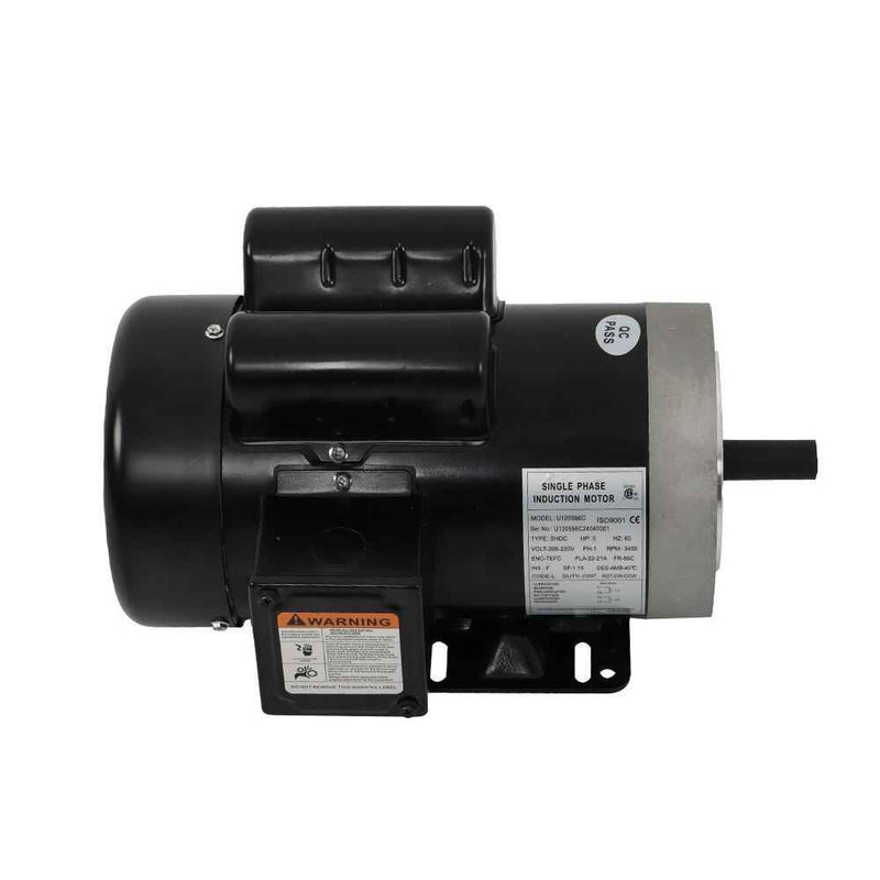 DURAFORCE 208-230V 5HP 3450RPM General Purpose Single Phase Motor 56C 5/8" Shaft Diameter