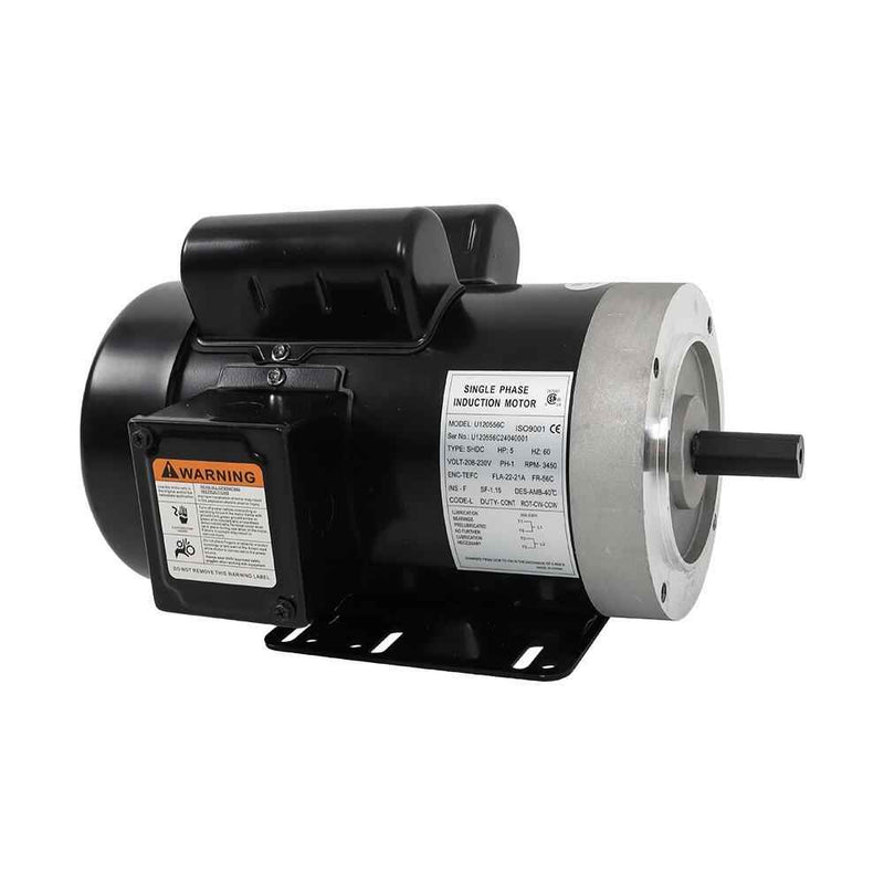 DURAFORCE 208-230V 5HP 3450RPM General Purpose Single Phase Motor 56C 5/8" Shaft Diameter