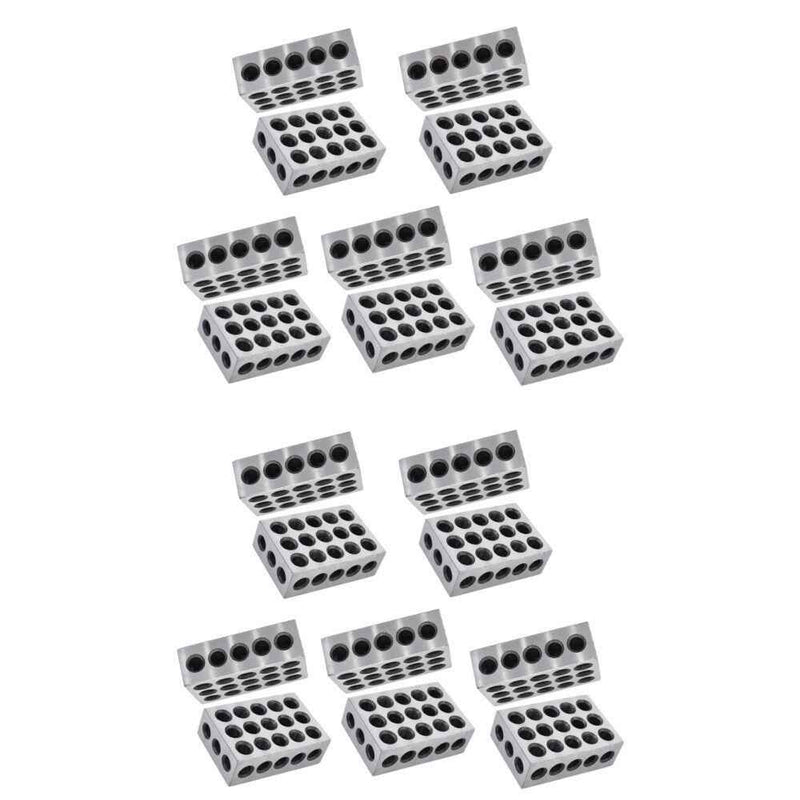 DURAFORCE 23 Holes Machinist 123 .0002" High Precision 10 Matched Pairs 1-2-3 Blocks