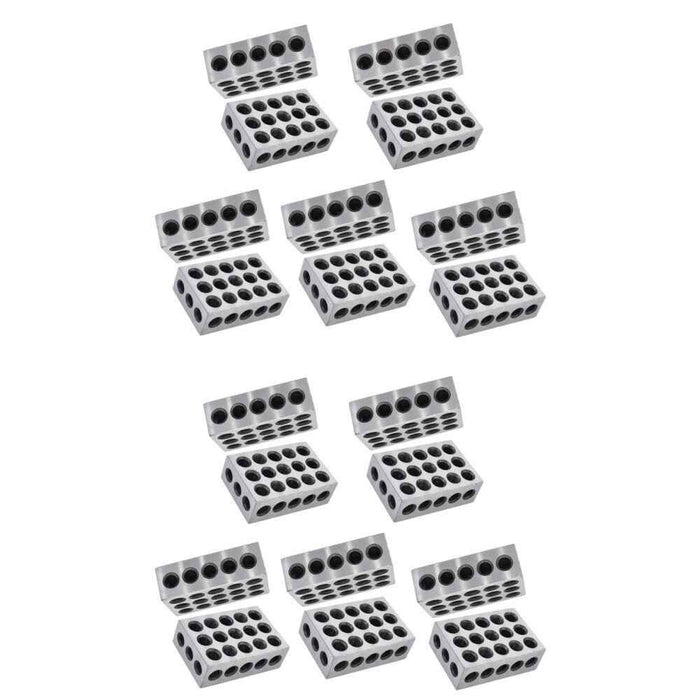 DURAFORCE 23 Holes Machinist 123 .0002" High Precision 10 Matched Pairs 1-2-3 Blocks