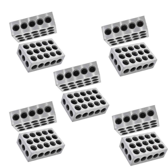 DURAFORCE 23 Holes Machinist 123 .0002" High Precision 10 Matched Pairs 1-2-3 Blocks
