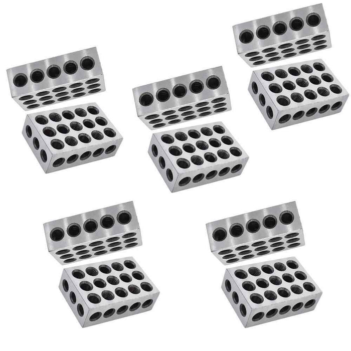 DURAFORCE 23 Holes Machinist 123 .0002" High Precision 10 Matched Pairs 1-2-3 Blocks