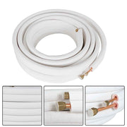 DURAFORCE Pipe Install Kit 1/4" - 3/8" Dia.For Mini Split Heat Pump Systems 50 Feet White