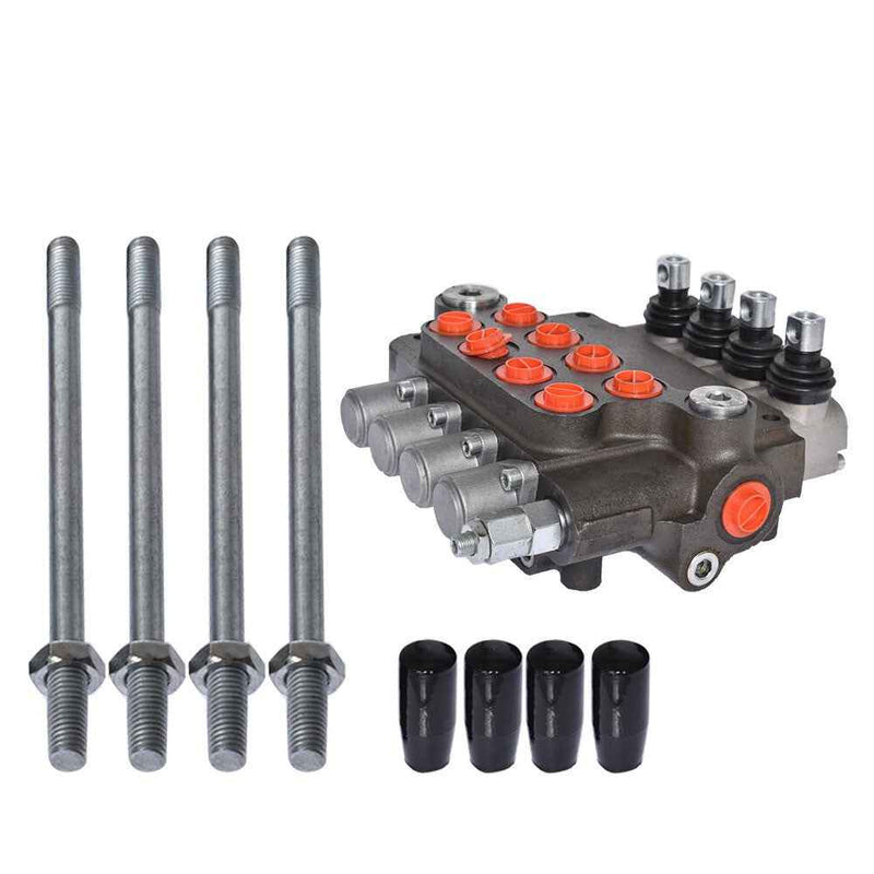 DURAFORCE 21 GPM 4 Spool SAE 3600 PSI Ports Hydraulic Control Valve Double Acting