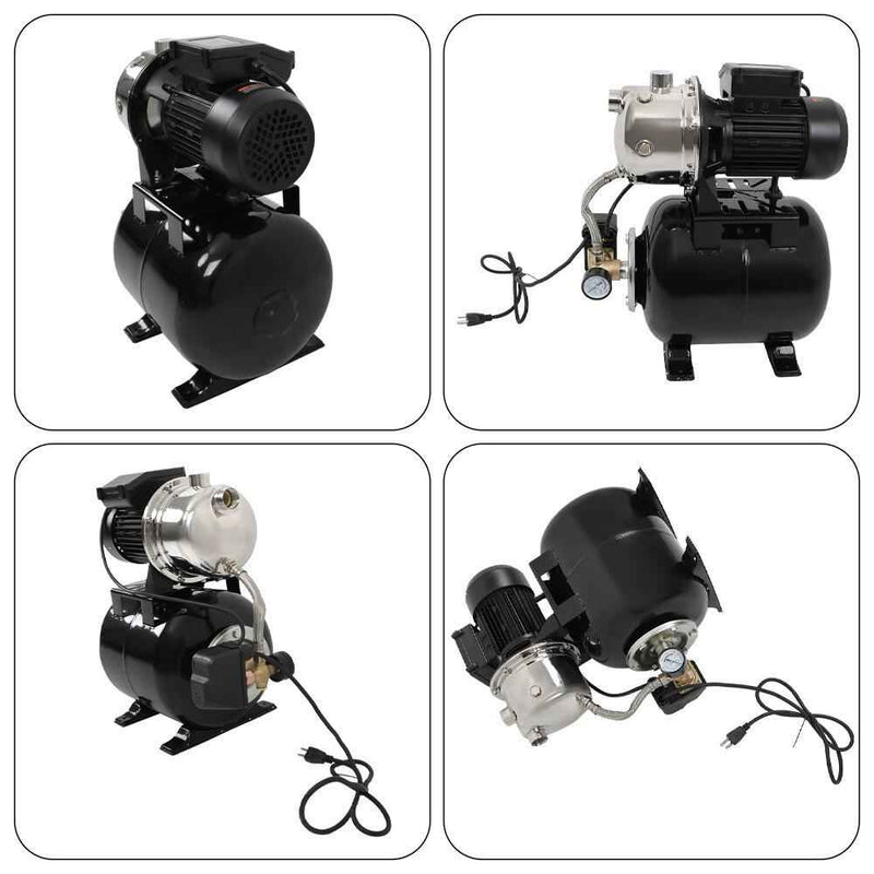 DURAFORCE 1.6 HP Shallow Well Jet Pump Heavy Duty Water Jet Pump w/ Pressure Tank 115V