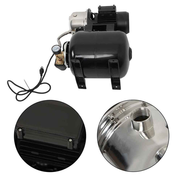 DURAFORCE 1.6 HP Shallow Well Jet Pump Heavy Duty Water Jet Pump w/ Pressure Tank 115V
