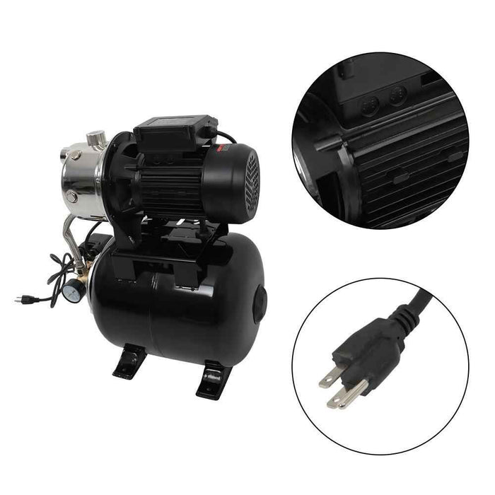 DURAFORCE 1.6 HP Shallow Well Jet Pump Heavy Duty Water Jet Pump w/ Pressure Tank 115V