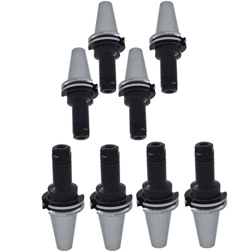 DURAFORCE 8 Chucks Tool Holder Set CAT40 ER16 Collet Chucks W. 4" Long Gage Length