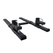 DURAFORCE Quick Attach 4000Lbs 60" Tractor Clamp On Pallet Forks Bucket W/ Stabilizer Bar