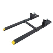 DURAFORCE Quick Attach 4000Lbs 60" Tractor Clamp On Pallet Forks Bucket W/ Stabilizer Bar