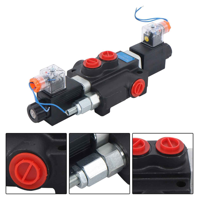 DURAFORCE 3600 PSI 13 GPM 1 Spool Solenoid 12V DC Hydraulic Control Valve Double Acting