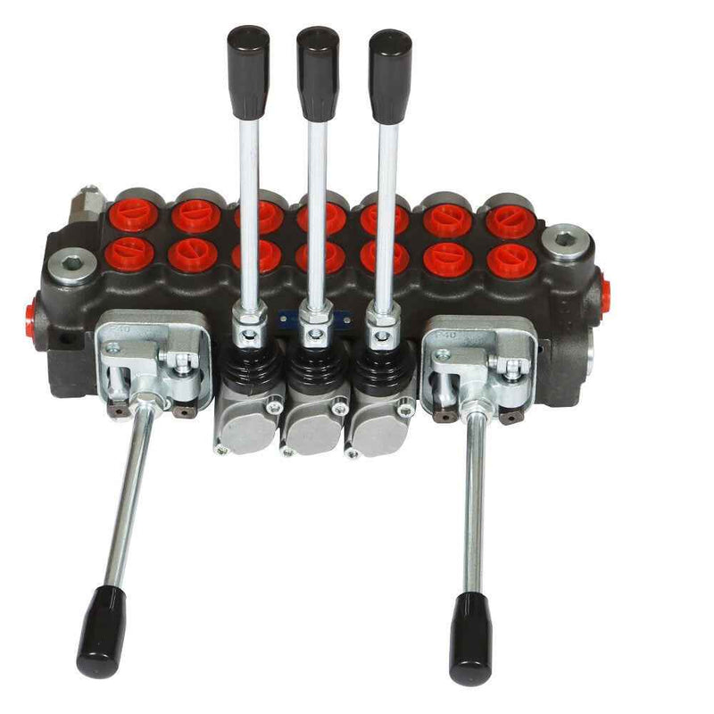 DURAFORCE 7 Spool Hydraulic Directional Control Valve 2 Joystick 40L BSPP Port 11 GPM