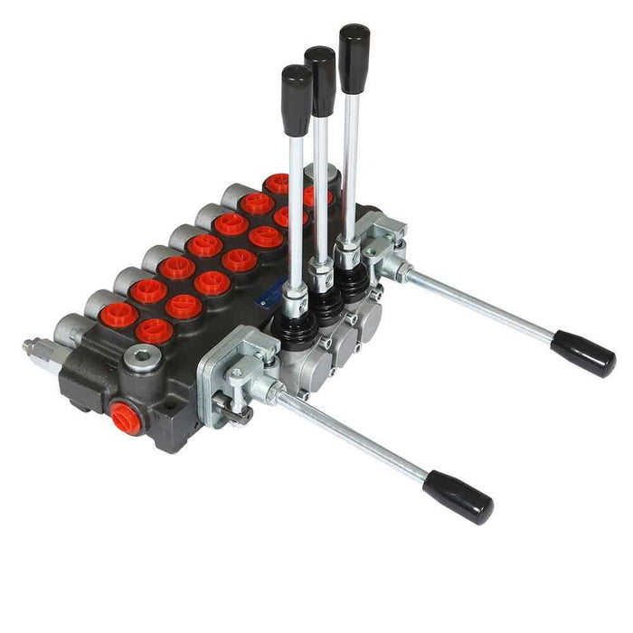 DURAFORCE 7 Spool Hydraulic Directional Control Valve 2 Joystick 40L BSPP Port 11 GPM