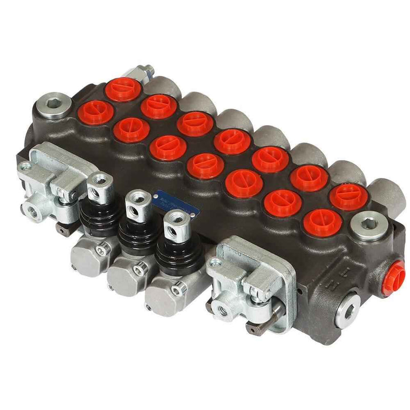DURAFORCE 7 Spool Hydraulic Directional Control Valve 2 Joystick 40L BSPP Port 11 GPM
