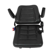 DURAFORCE Tractor Seat Universal Adjustable Back & Seatbelt Armrest And Slide Trenchers
