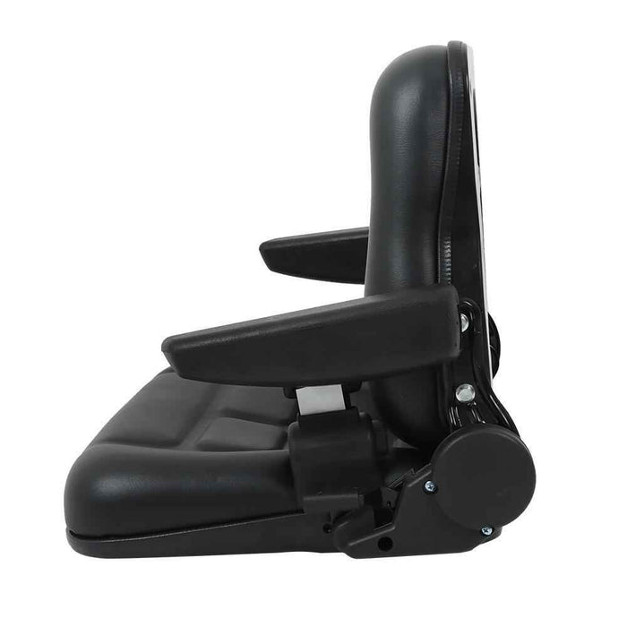 DURAFORCE Tractor Seat Universal Adjustable Back & Seatbelt Armrest And Slide Trenchers