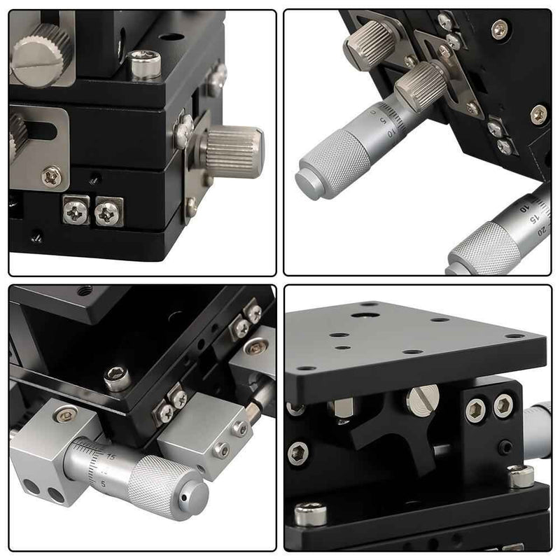 DURAFORCE XYZ 60 × 60MM 3 Axis Linear Stage Trimming Platform Bearing Tuning Sliding Table